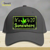 Its 4:20 Novelty License Plate Hat Cotton / Charcoal