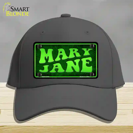 Mary Jane Novelty License Plate Hat Cotton / Charcoal