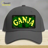 Ganja Novelty License Plate Hat Cotton / Charcoal