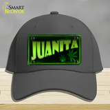 Juanita Novelty License Plate Hat Cotton / Charcoal