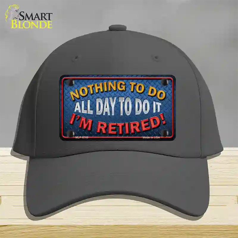 Nothing To Do Novelty License Plate Hat Cotton / Charcoal