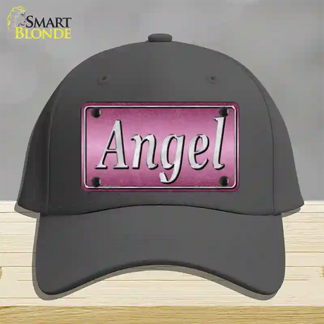 Angel Pink Novelty License Plate Hat Cotton / Charcoal