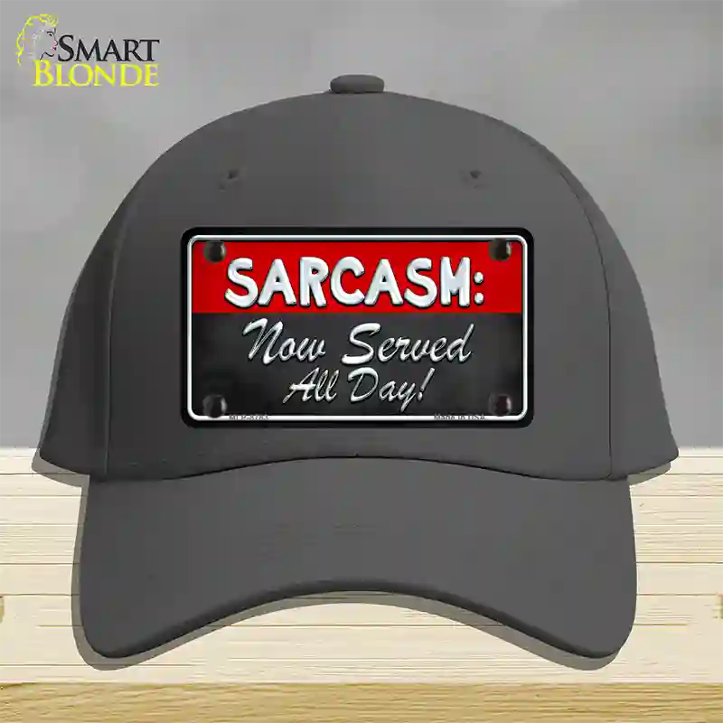 Sarcasm Novelty License Plate Hat Cotton / Charcoal