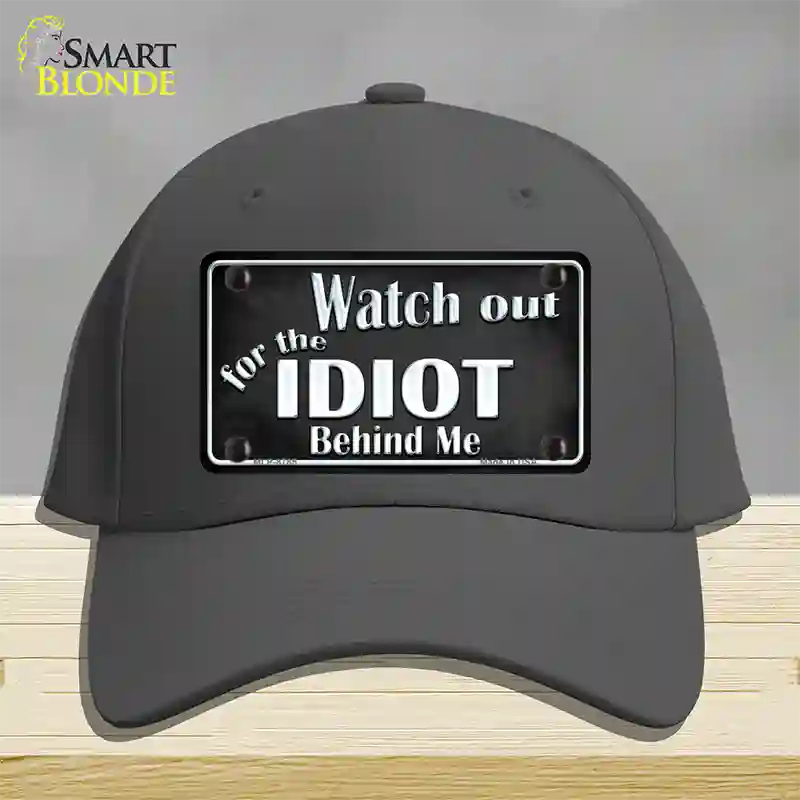 Watch Out Behind Me Novelty License Plate Hat Cotton / Charcoal