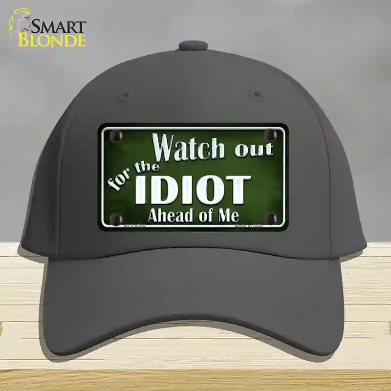 Watch Out Ahead Of Me Novelty License Plate Hat Cotton / Charcoal