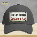 Send Me A Text Novelty License Plate Hat Cotton / Charcoal