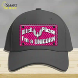 Bitch Please Novelty License Plate Hat Cotton / Charcoal