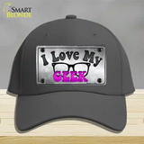 I Love My Geek Novelty License Plate Hat Cotton / Charcoal