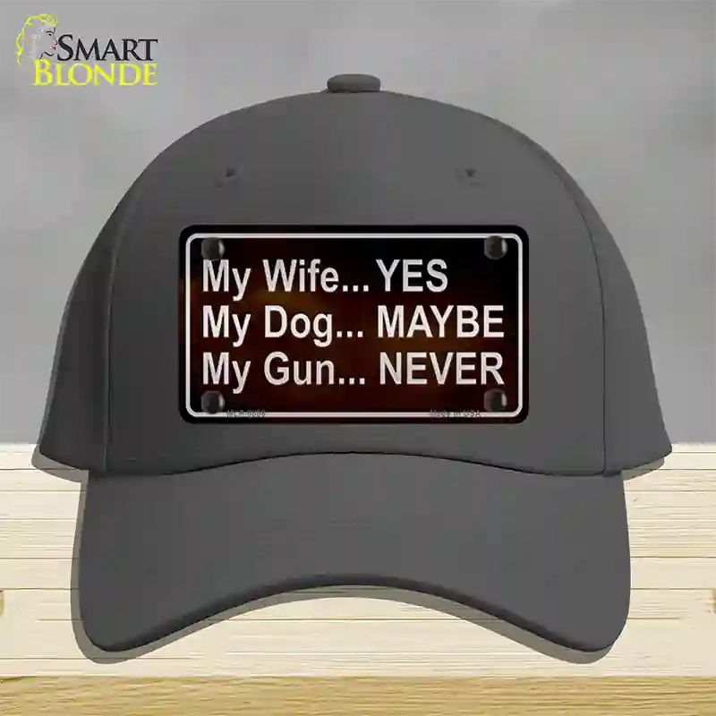 My Gun Novelty License Plate Hat Cotton / Charcoal