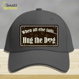 Hug The Dog Novelty License Plate Hat Cotton / Charcoal