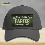 Greatest Farter Novelty License Plate Hat Cotton / Charcoal