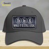 Think Novelty License Plate Hat Cotton / Charcoal