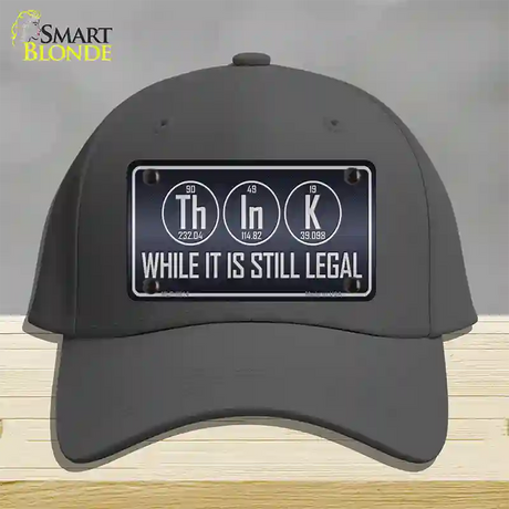 Think Novelty License Plate Hat Cotton / Charcoal