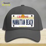 Manhattan Beach CA Novelty License Plate Hat Cotton / Charcoal