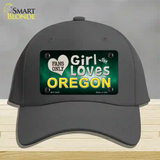 This Girl Loves Oregon Novelty License Plate Hat Cotton / Charcoal