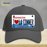 I Love La Conner Washington Novelty License Plate Hat Cotton / Charcoal