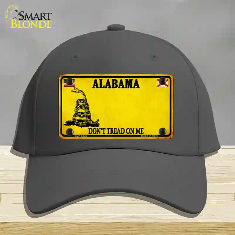 Alabama Dont Tread On Me Novelty License Plate Hat Gray Cotton