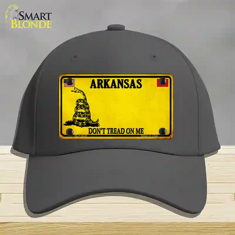 Arkansas Dont Tread On Me Novelty License Plate Hat Gray Cotton