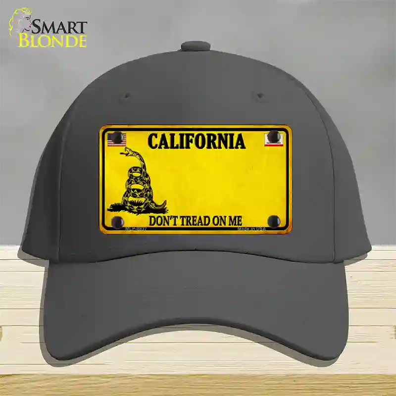 California Dont Tread On Me Novelty License Plate Hat Cotton / Charcoal