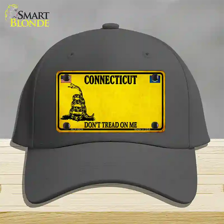 Connecticut Dont Tread On Me Novelty License Plate Hat Cotton / Charcoal