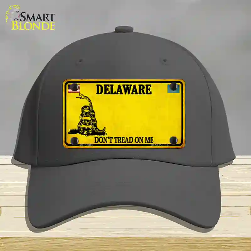 Delaware Dont Tread On Me Novelty License Plate Hat Cotton / Charcoal