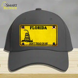 Florida Dont Tread On Me Novelty License Plate Hat Cotton / Charcoal