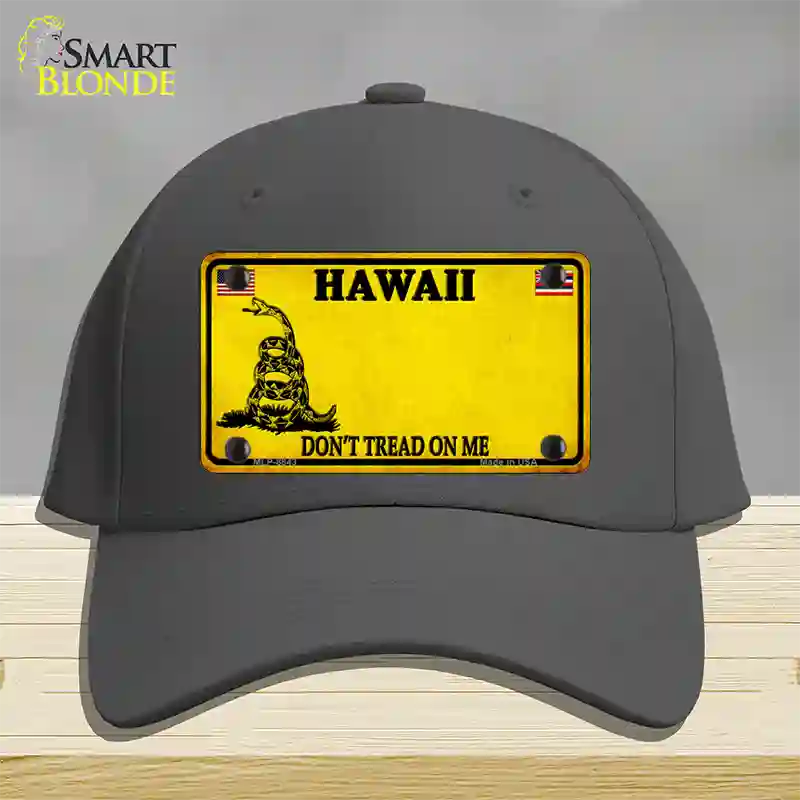 Hawaii Dont Tread On Me Novelty License Plate Hat Cotton / Charcoal