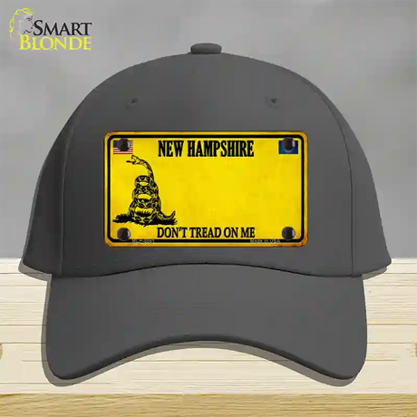 New Hampshire Dont Tread On Me Novelty License Plate Hat Cotton / Charcoal