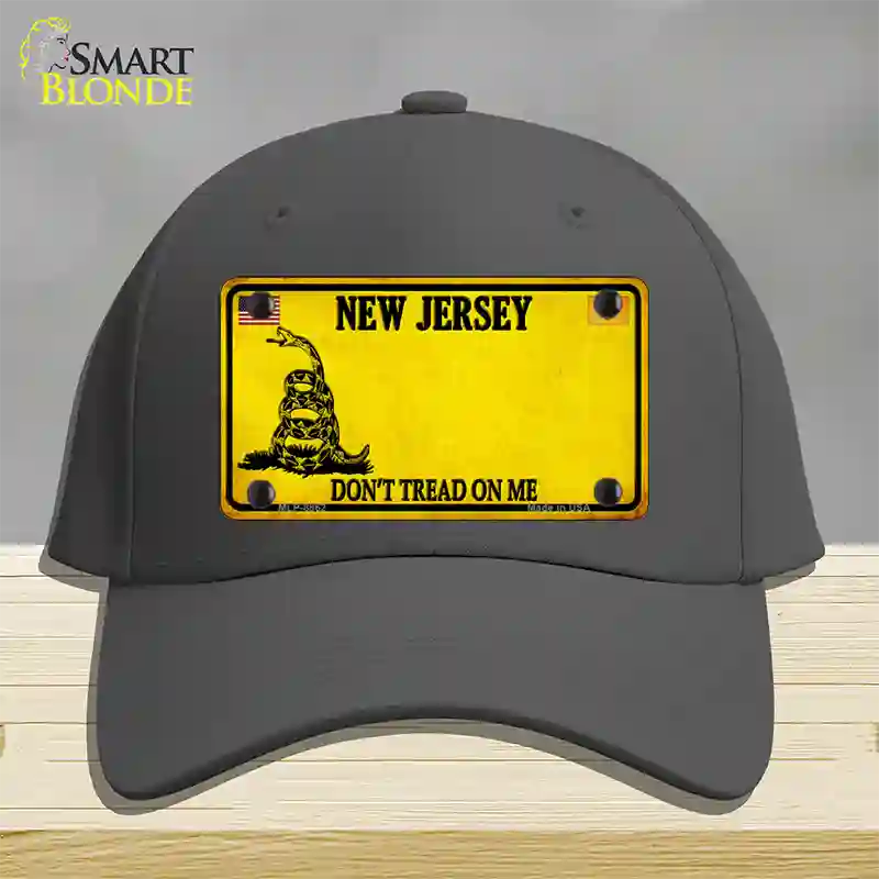 New Jersey Dont Tread On Me Novelty License Plate Hat Cotton / Charcoal