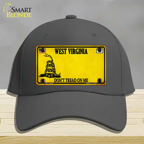 West Virginia Dont Tread On Me Novelty License Plate Hat Cotton / Charcoal