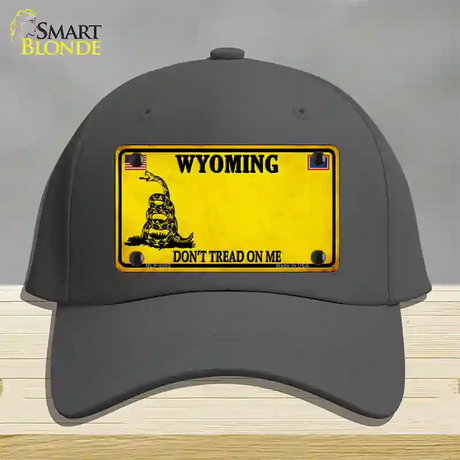 Wyoming Dont Tread On Me Novelty License Plate Hat Cotton / Charcoal