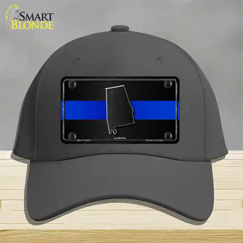 Alabama Thin Blue Line Novelty License Plate Hat Cotton / Charcoal