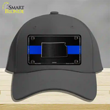 Kansas Thin Blue Line Novelty License Plate Hat Cotton / Charcoal