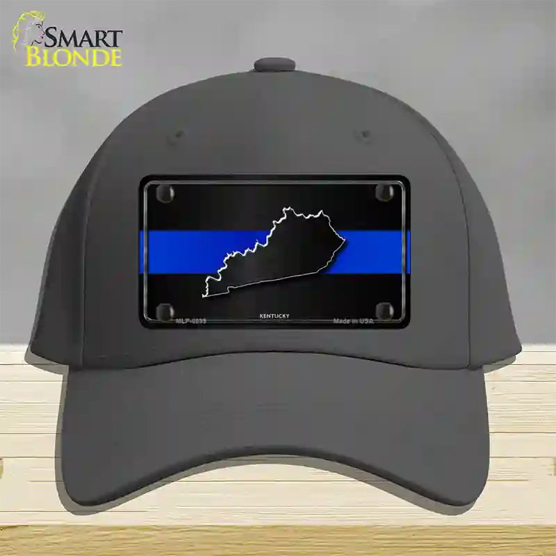 Kentucky Thin Blue Line Novelty License Plate Hat Cotton / Charcoal