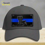 Louisiana Thin Blue Line Novelty License Plate Hat Cotton / Charcoal