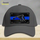 Maryland Thin Blue Line Novelty License Plate Hat Cotton / Charcoal