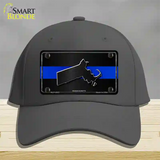 Massachusetts Thin Blue Line Novelty License Plate Hat Cotton / Charcoal