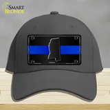 Mississippi Thin Blue Line Novelty License Plate Hat Cotton / Charcoal