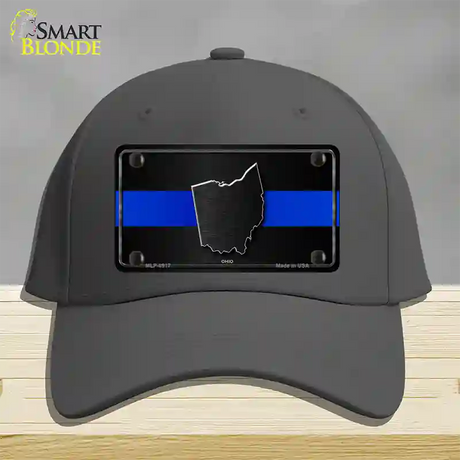 Ohio Thin Blue Line Novelty License Plate Hat Cotton / Charcoal