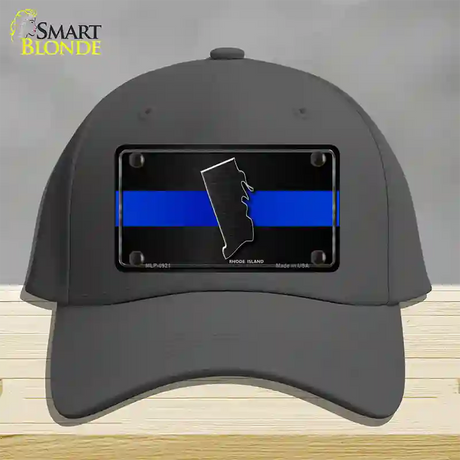 Rhode Island Thin Blue Line Novelty License Plate Hat Cotton / Charcoal