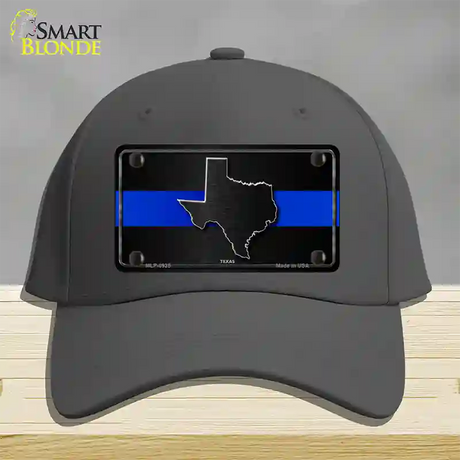 Texas Thin Blue Line Novelty License Plate Hat Cotton / Charcoal