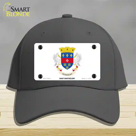 Saint Barthelemy Novelty License Plate Hat Cotton / Charcoal