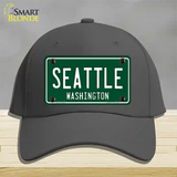 Seattle Washington Green Novelty License Plate Hat Cotton / Charcoal