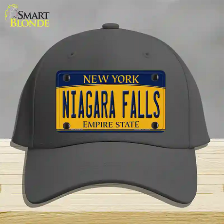 Niagara Falls New York Novelty License Plate Hat Cotton / Charcoal