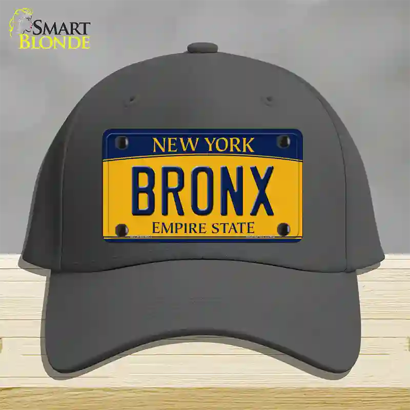 Bronx New York Novelty License Plate Hat Cotton / Charcoal