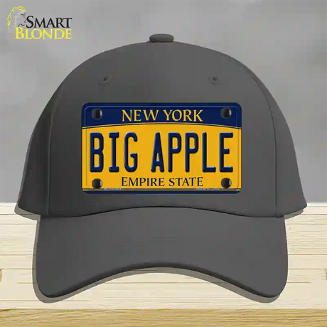 Big Apple Yellow New York Novelty License Plate Hat Cotton / Charcoal