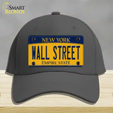 Wall Street New York Novelty License Plate Hat Cotton / Charcoal