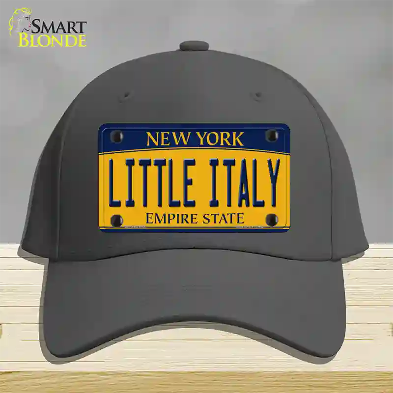 Little Italy New York Novelty License Plate Hat Cotton / Charcoal