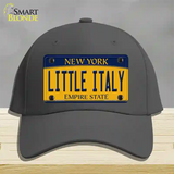 Little Italy New York Novelty License Plate Hat Cotton / Charcoal