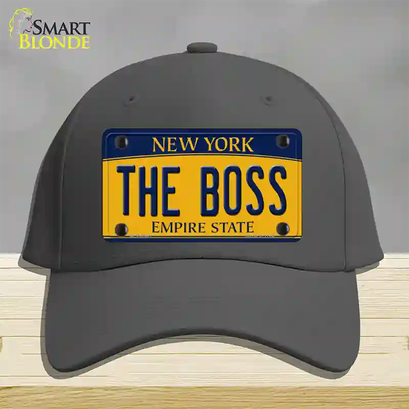 The Boss New York Novelty License Plate Hat Cotton / Charcoal